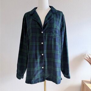 L.L. Bean Green and Blue Flannel Shirt, size XL